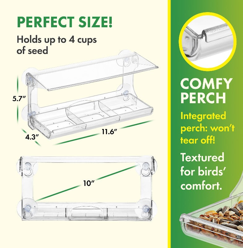 Frontier Gardening Window Bird Feeder